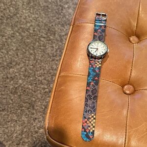 Timex Indiglo Women's Watch with Multicolor Patterned Strap